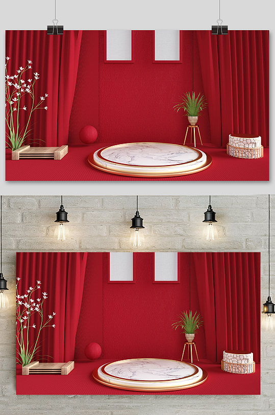 c4d电商场景元素设计-众图网