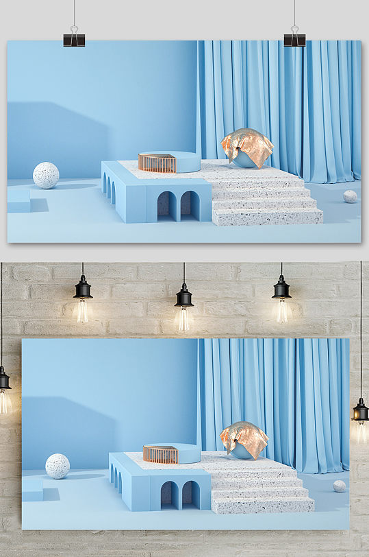 c4d电商场景元素设计-众图网