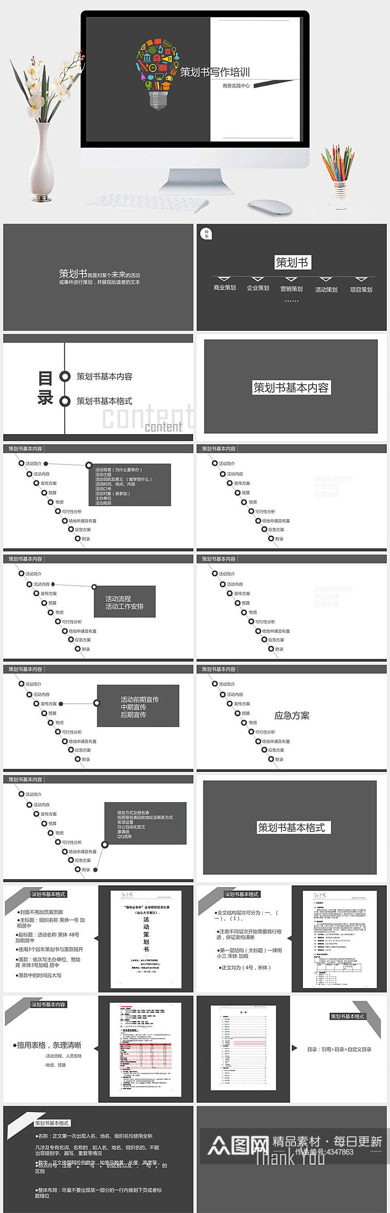 策划书写作培训PPT课件素材