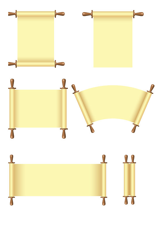 画轴免抠png素材画卷png素材