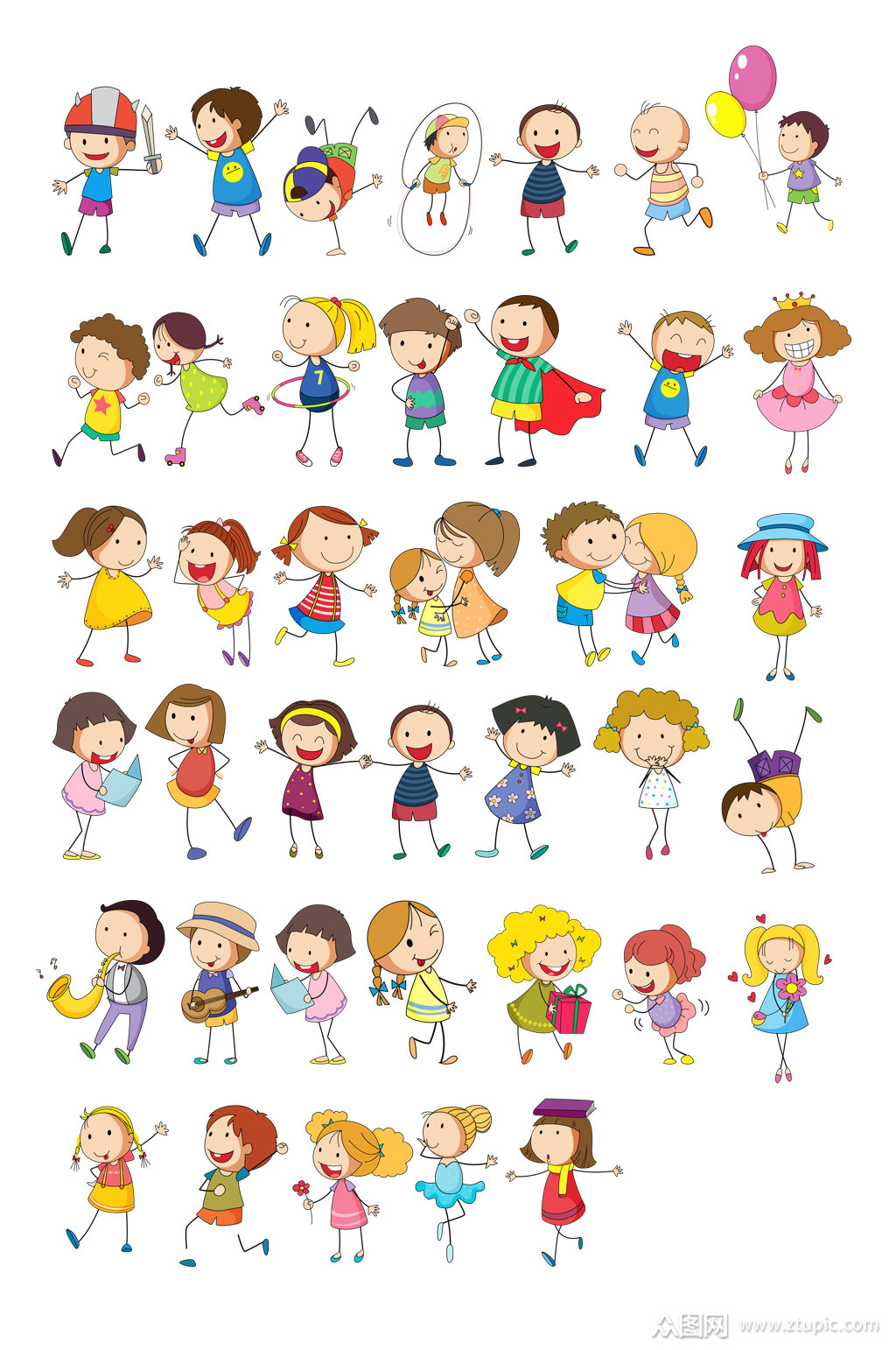 卡通人物卡通儿童png素材