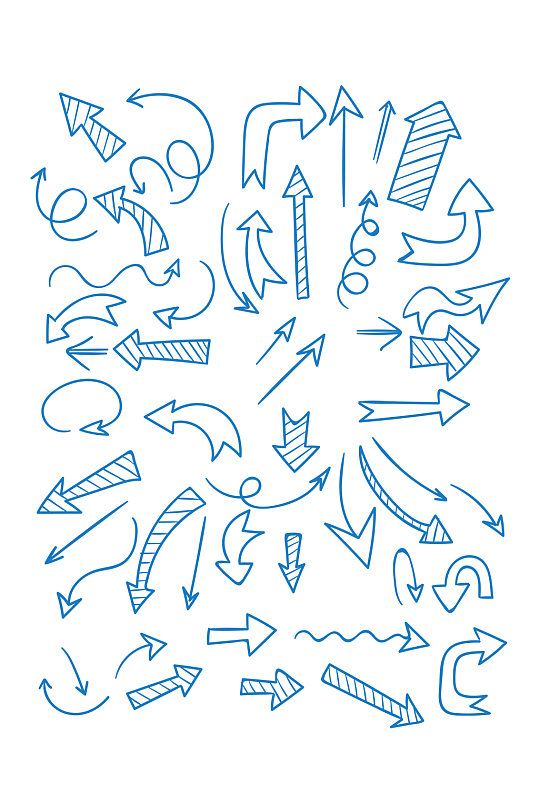 手绘箭头矢量素材