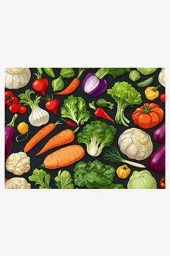 二次元蔬菜AI数字艺术