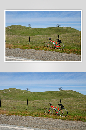 自行车自然风景摄影图片