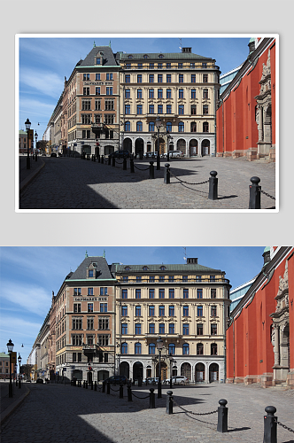 欧式建筑创意实拍摄影图片