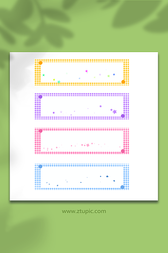 格子便签手绘元素