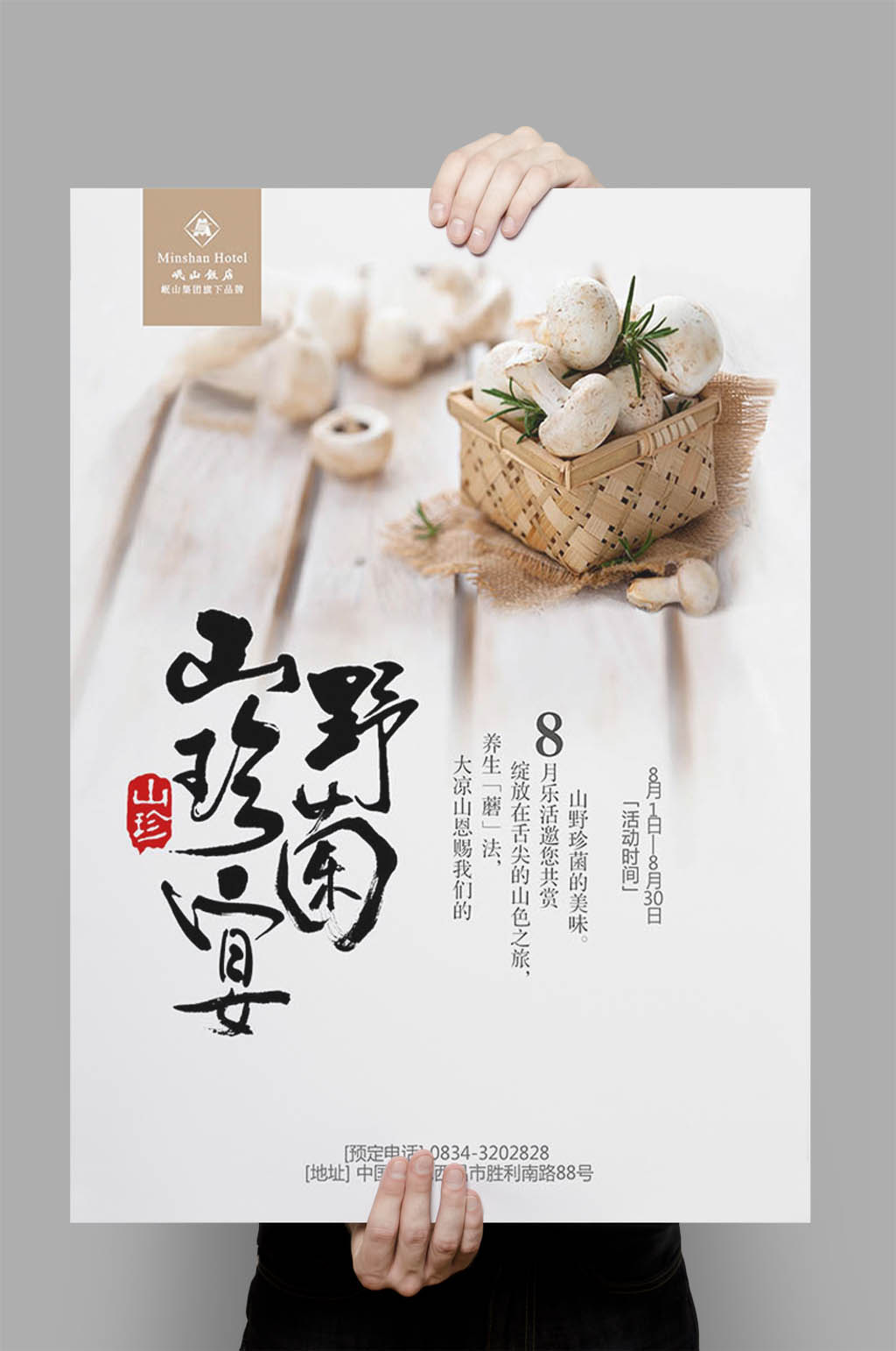 蘑菇松茸海报设计模板