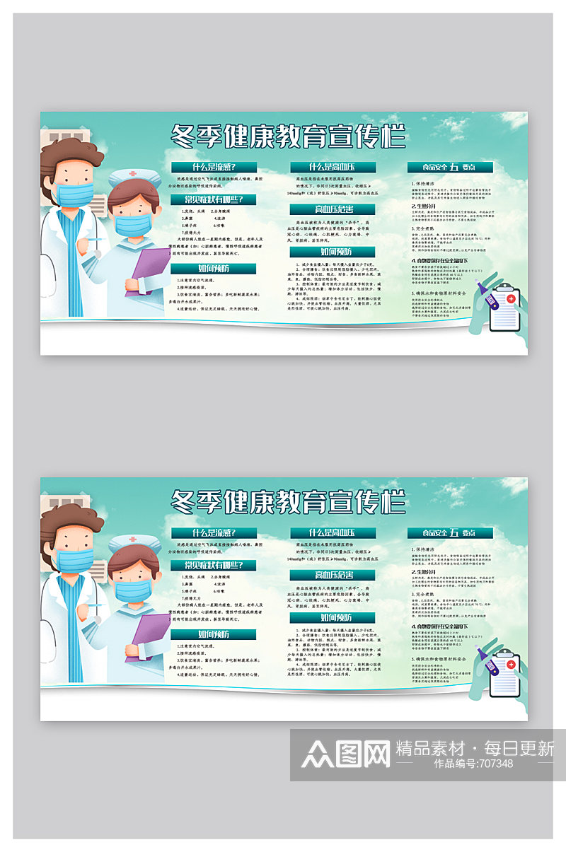 冬季流感健康教育宣传栏素材