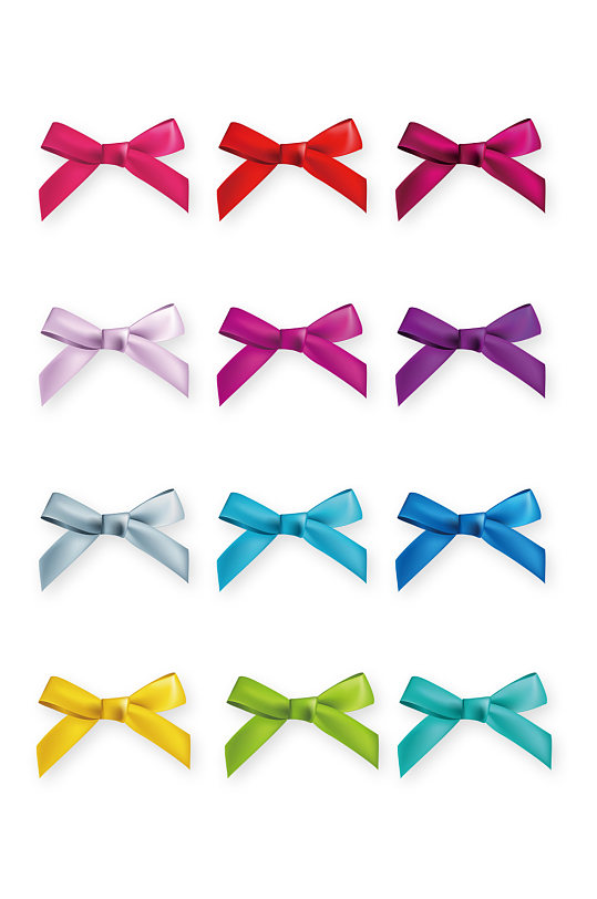 卡通蝴蝶结礼物包装素材