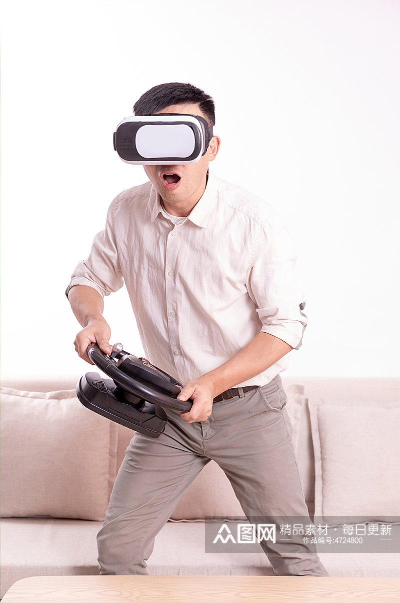 商务男士VR虚拟现实人物摄影图片素材