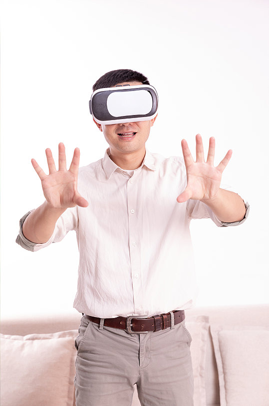 科技VR虚拟现实人物摄影图片