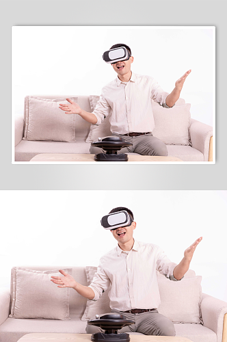 商务男士vr智能VR虚拟现实人物摄影图片