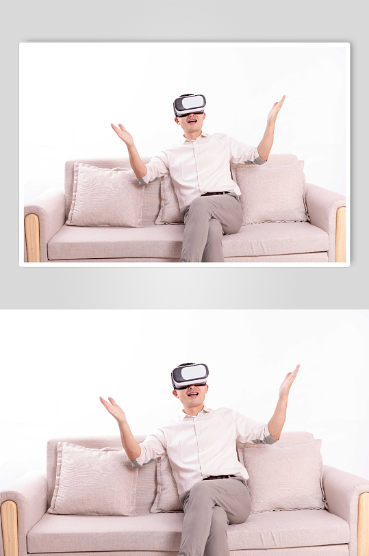 商务VR虚拟现实人物摄影图片-众图网