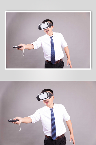 遥控器VR虚拟现实人物摄影图片