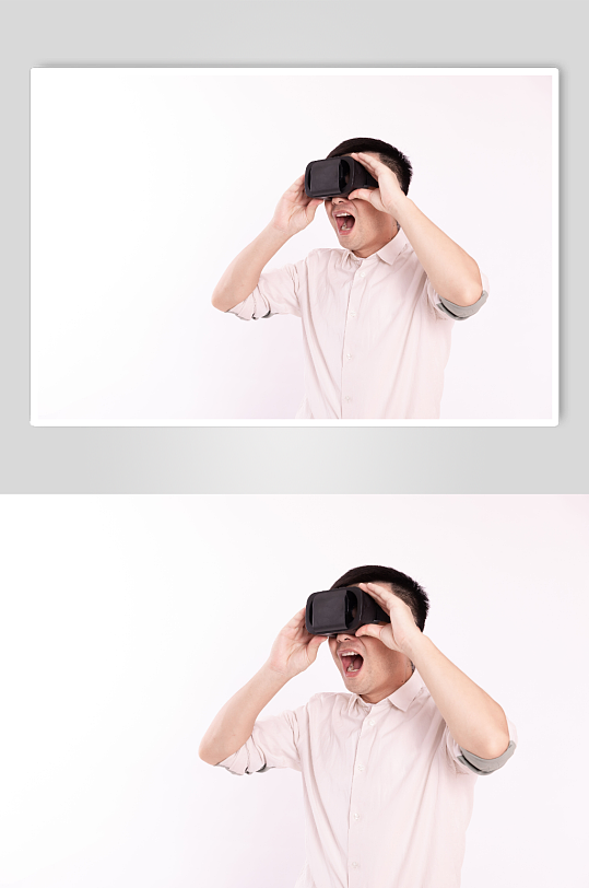 VR眼镜虚拟现实人物摄影图片