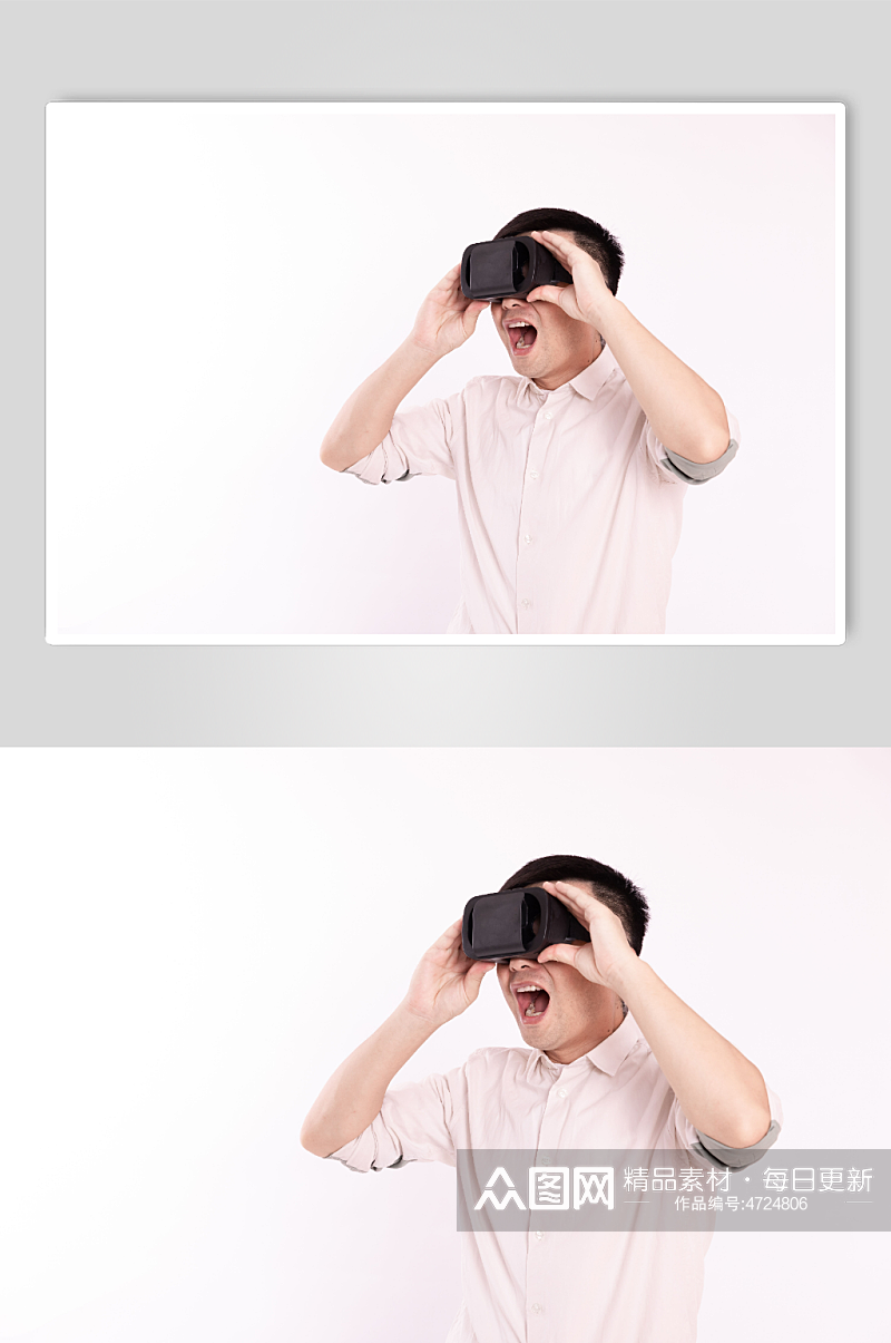 VR眼镜虚拟现实人物摄影图片素材