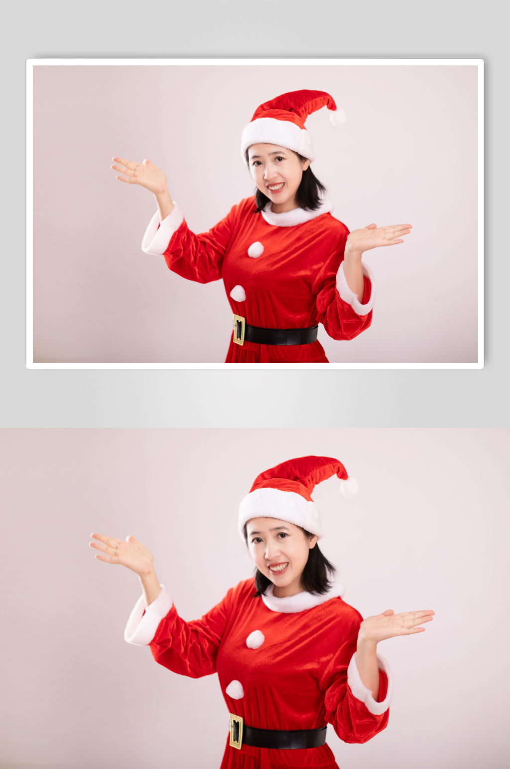 圣诞节美女人像摄影图素材