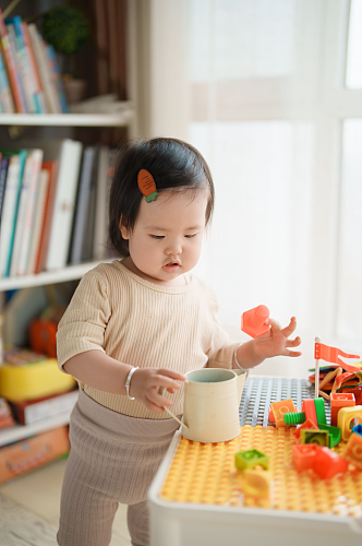 可爱婴幼儿早教摄影图