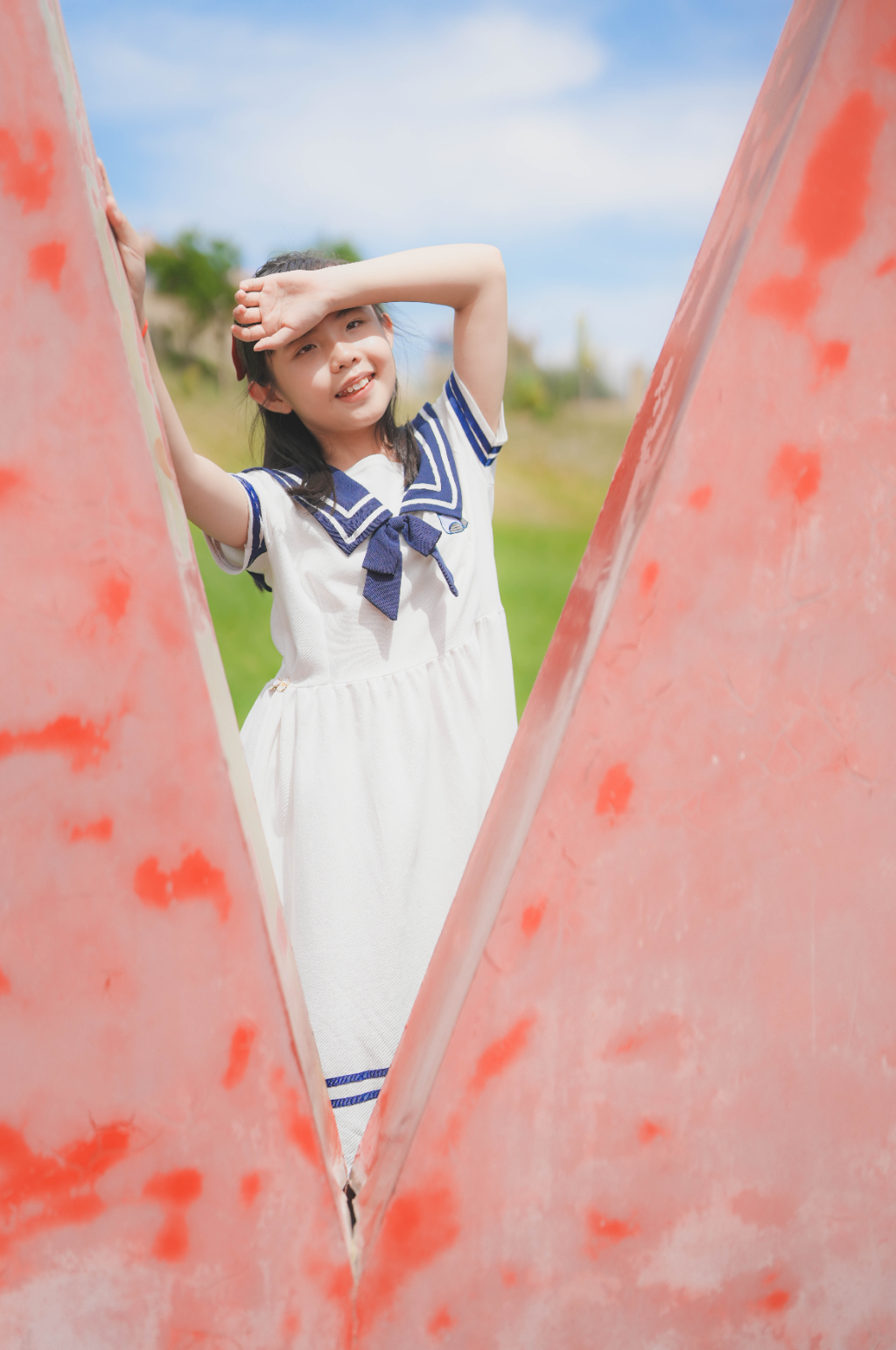 夏季女孩穿搭摄影图素材