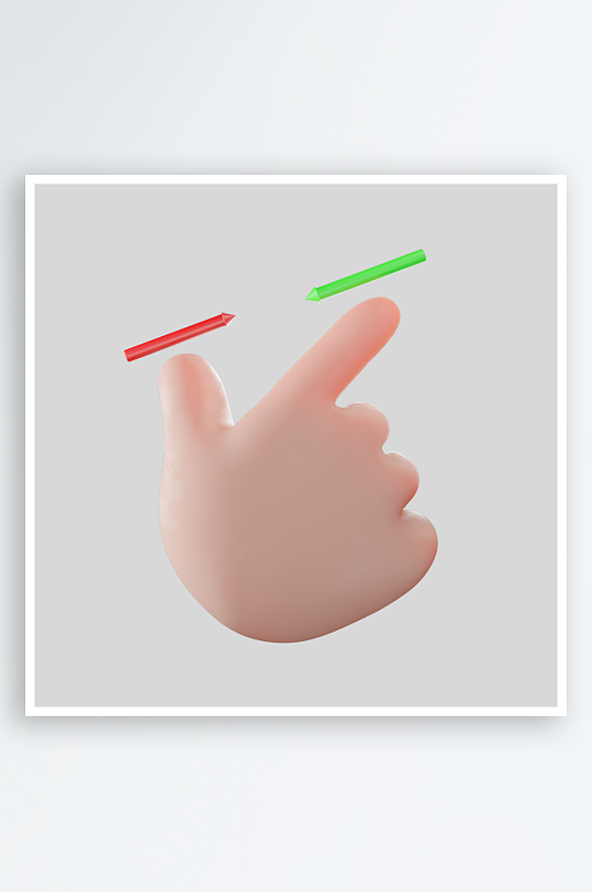 立体卡通手势动作-众图网