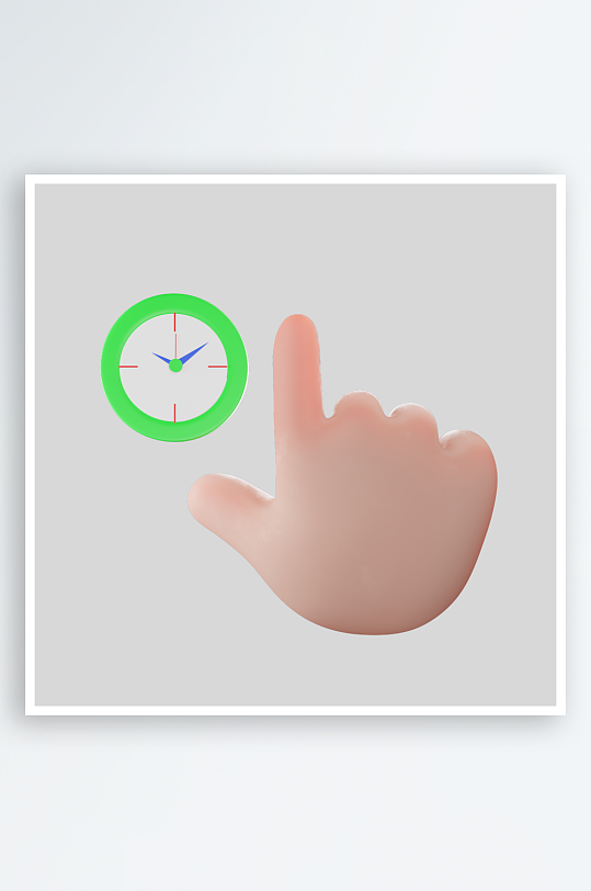 立体卡通手势动作-众图网
