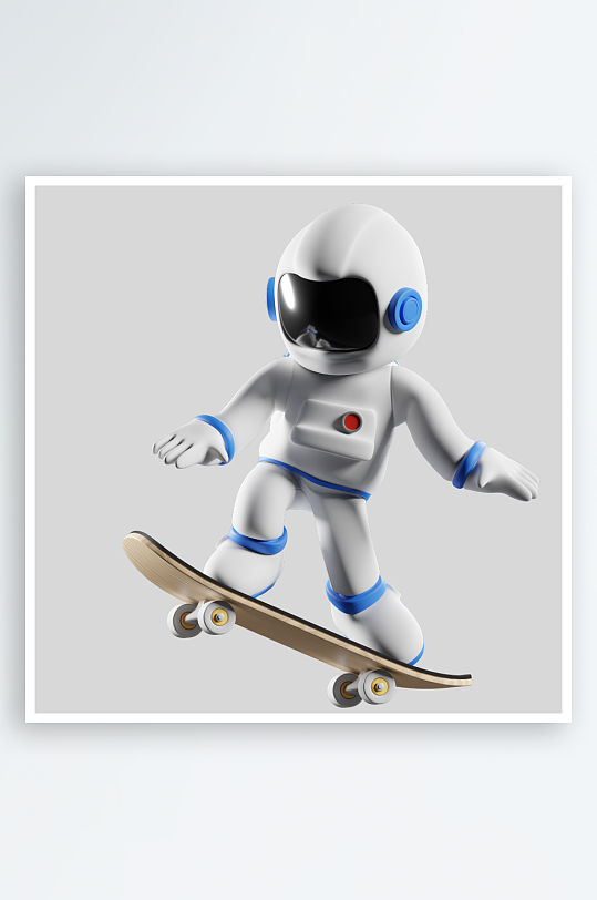 立体卡通宇航员模型-众图网