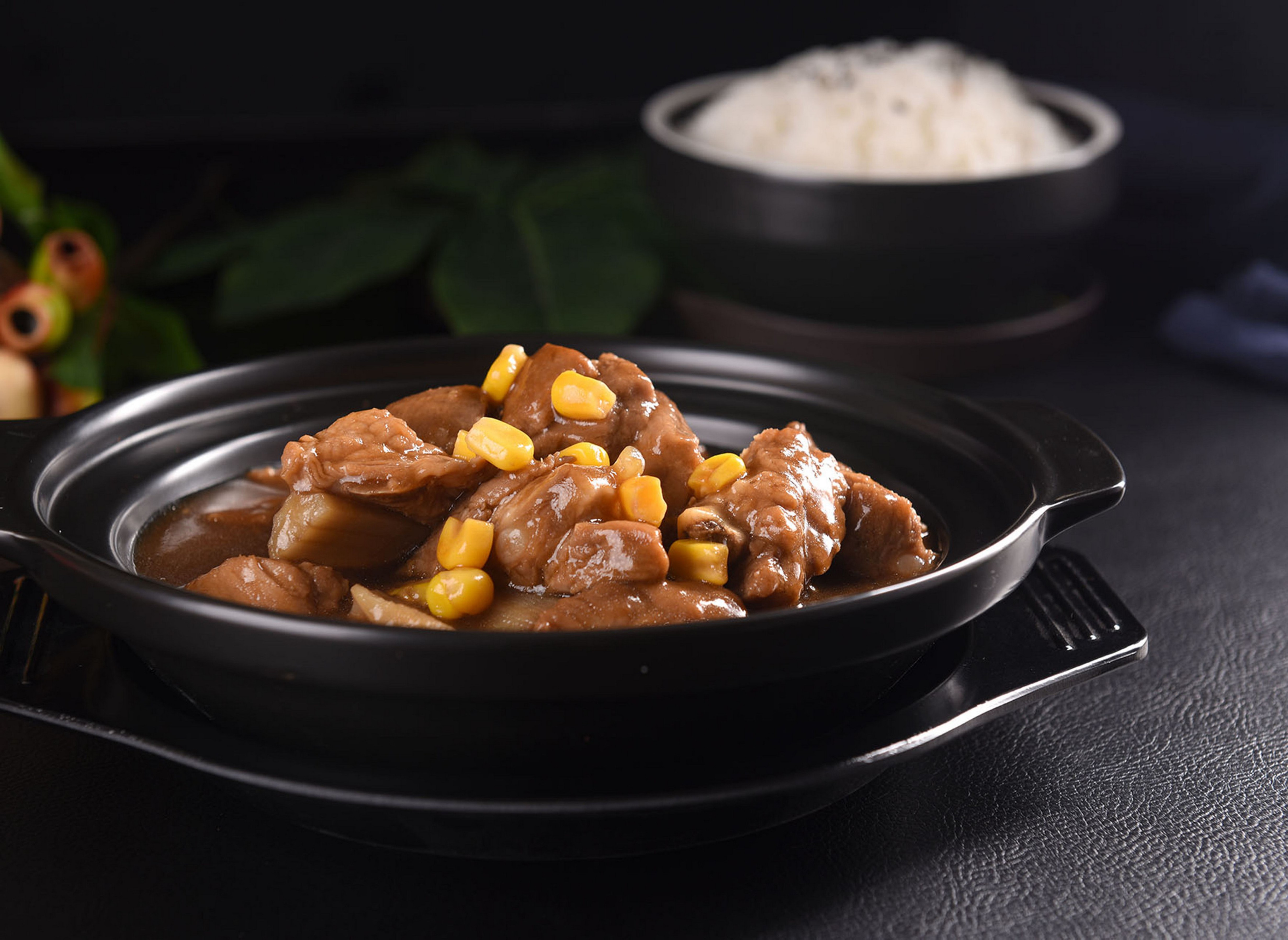 黄焖鸡米饭美食高清摄影素材