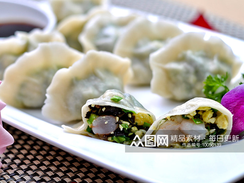 水饺煎饺美食高清摄影图素材