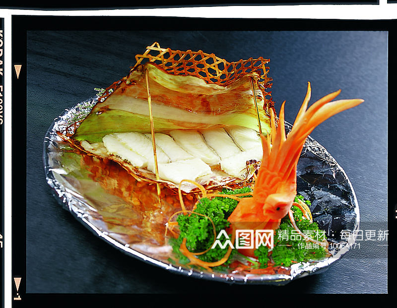 竹网银鳕鱼美食高清摄影图素材