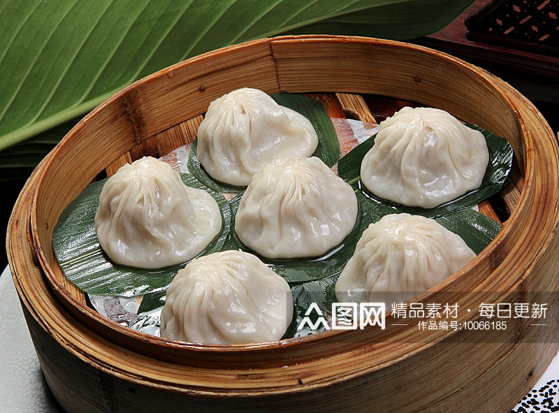 上海小笼包半打美食高清摄影图素材