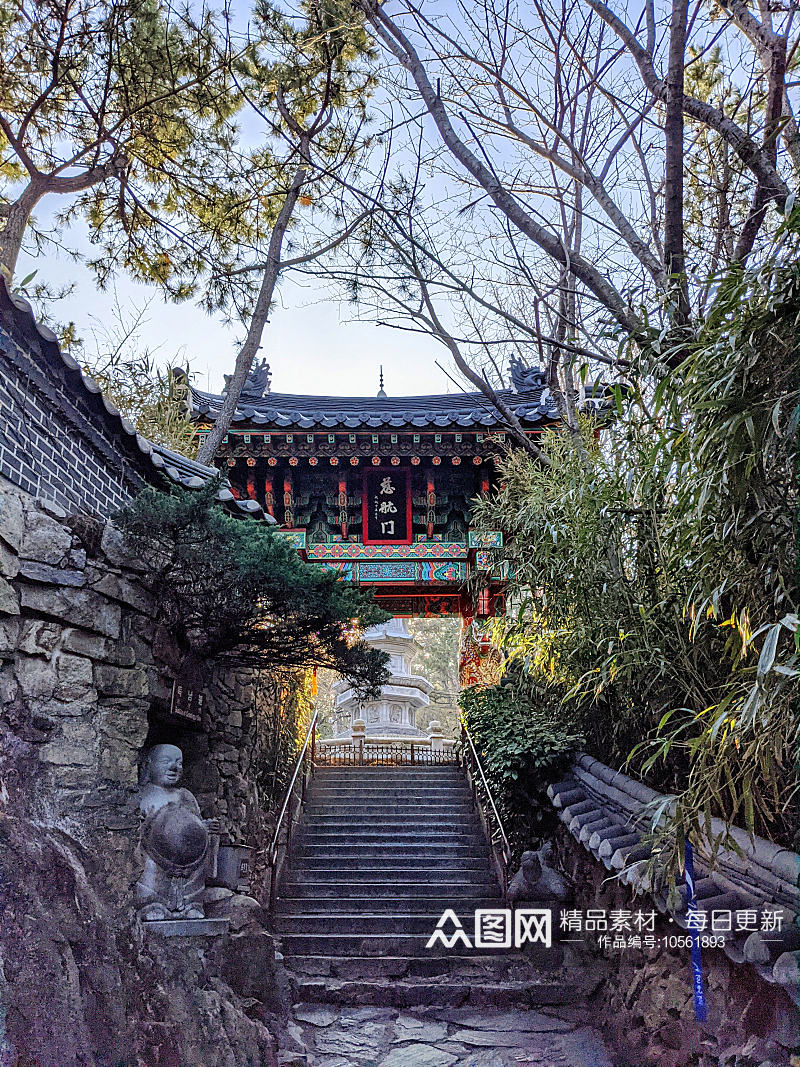 韩国自然风景建筑摄影图素材