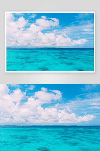 海浪图片蓝色大海蓝天白云
