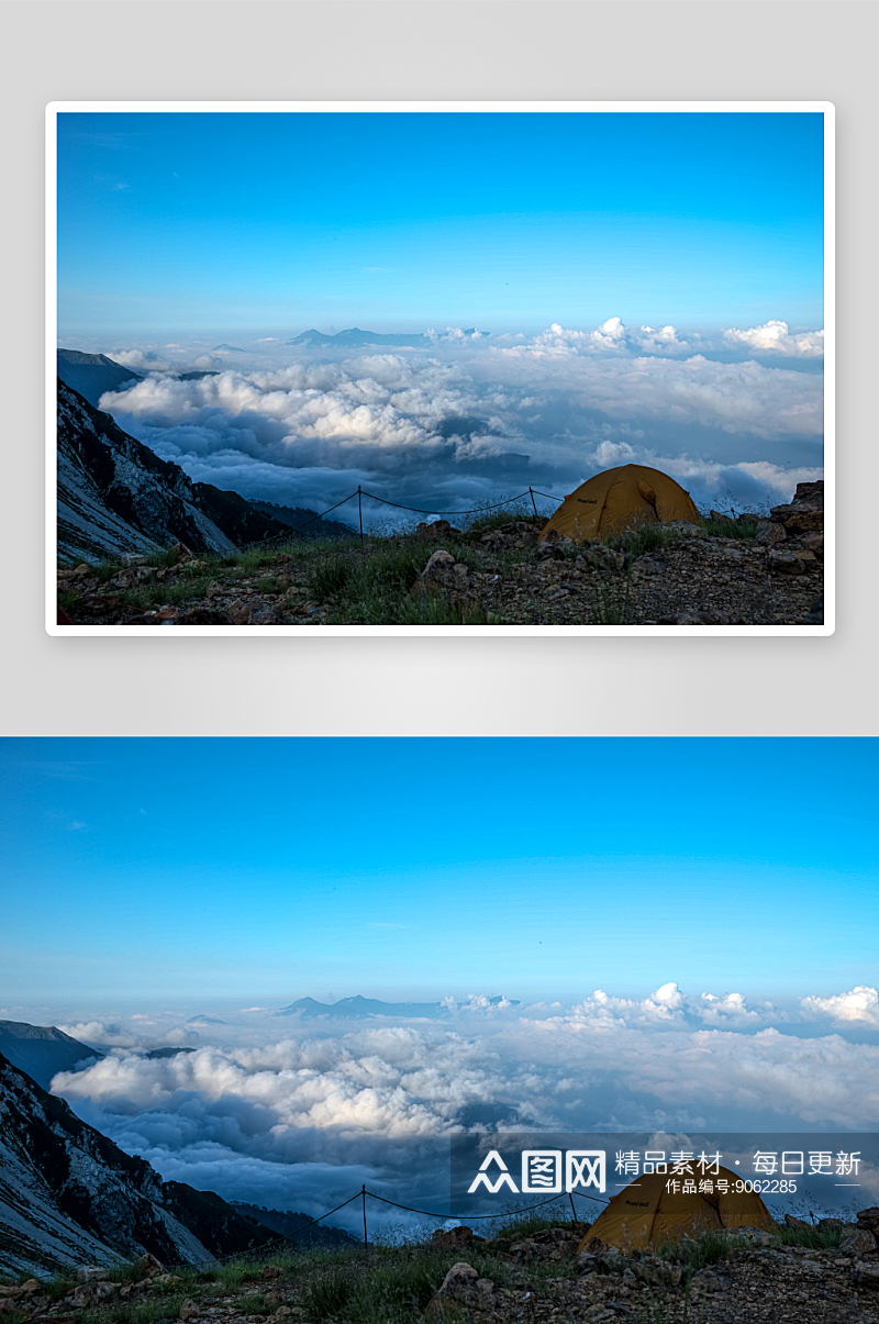 山顶风光山顶雪山风光高清摄影图片素材