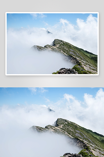 山顶风光山顶雪山风光高清摄影图