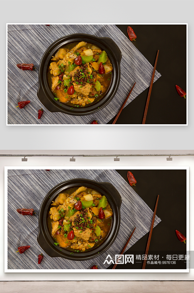 黄焖鸡米饭美食高清摄影素材
