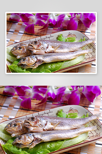 小黄花鱼海鲜美食高清摄影图