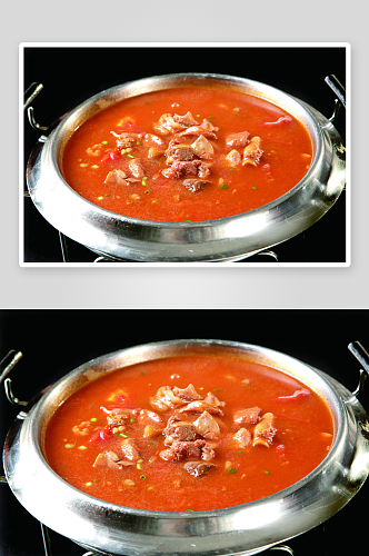 干锅番茄炖牛腩高清摄影图