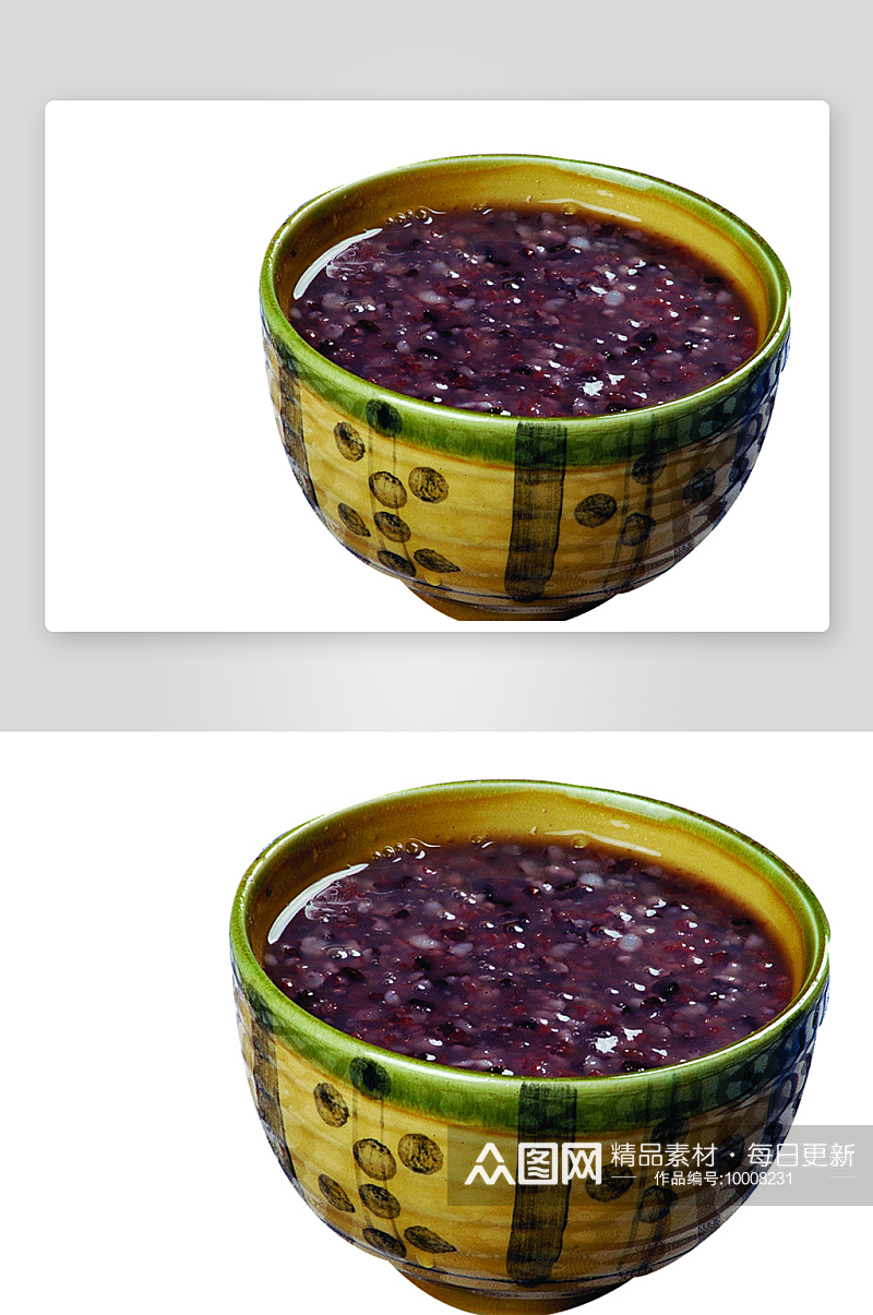 紫米粥早餐高清摄影图素材