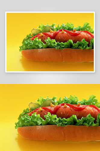 西式快餐汉堡美食高清摄影图