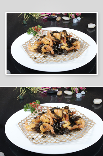 茶香虾美食高清摄影图