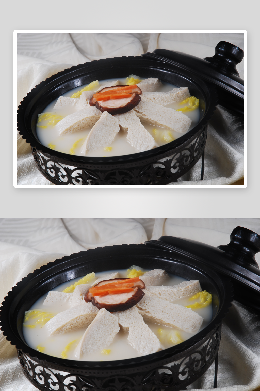 冻豆腐娃娃菜高清摄影图素材