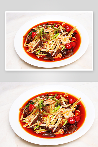 小芹菜烩牛肉高清摄影图
