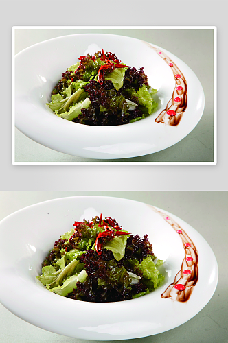 生炝紫生菜1高清摄影图