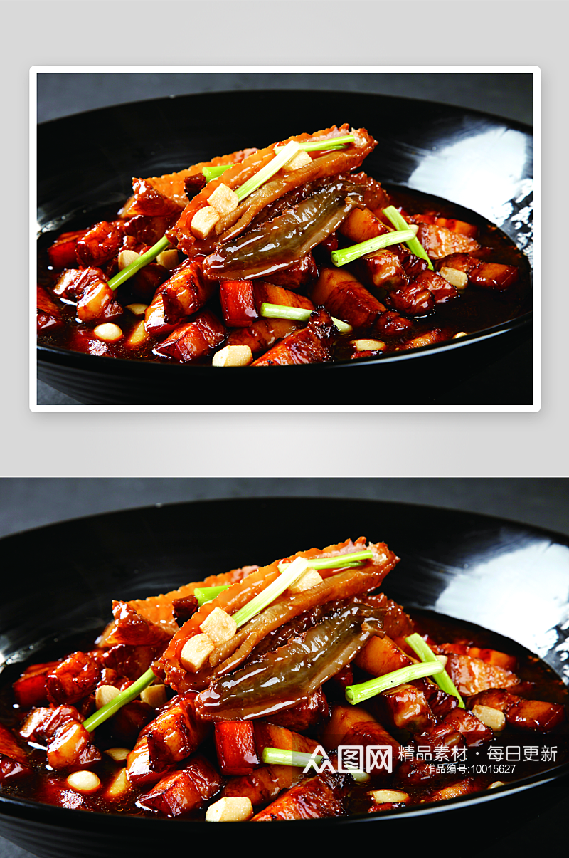 老碗海参炖红烧肉4高清摄影图素材