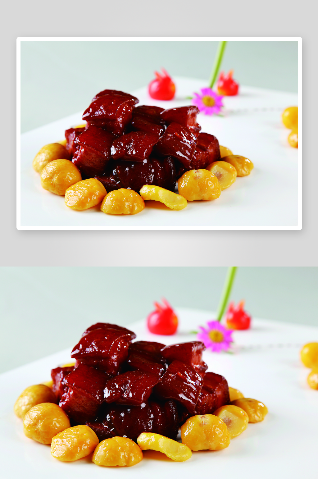 板栗红烧肉3高清摄影图素材
