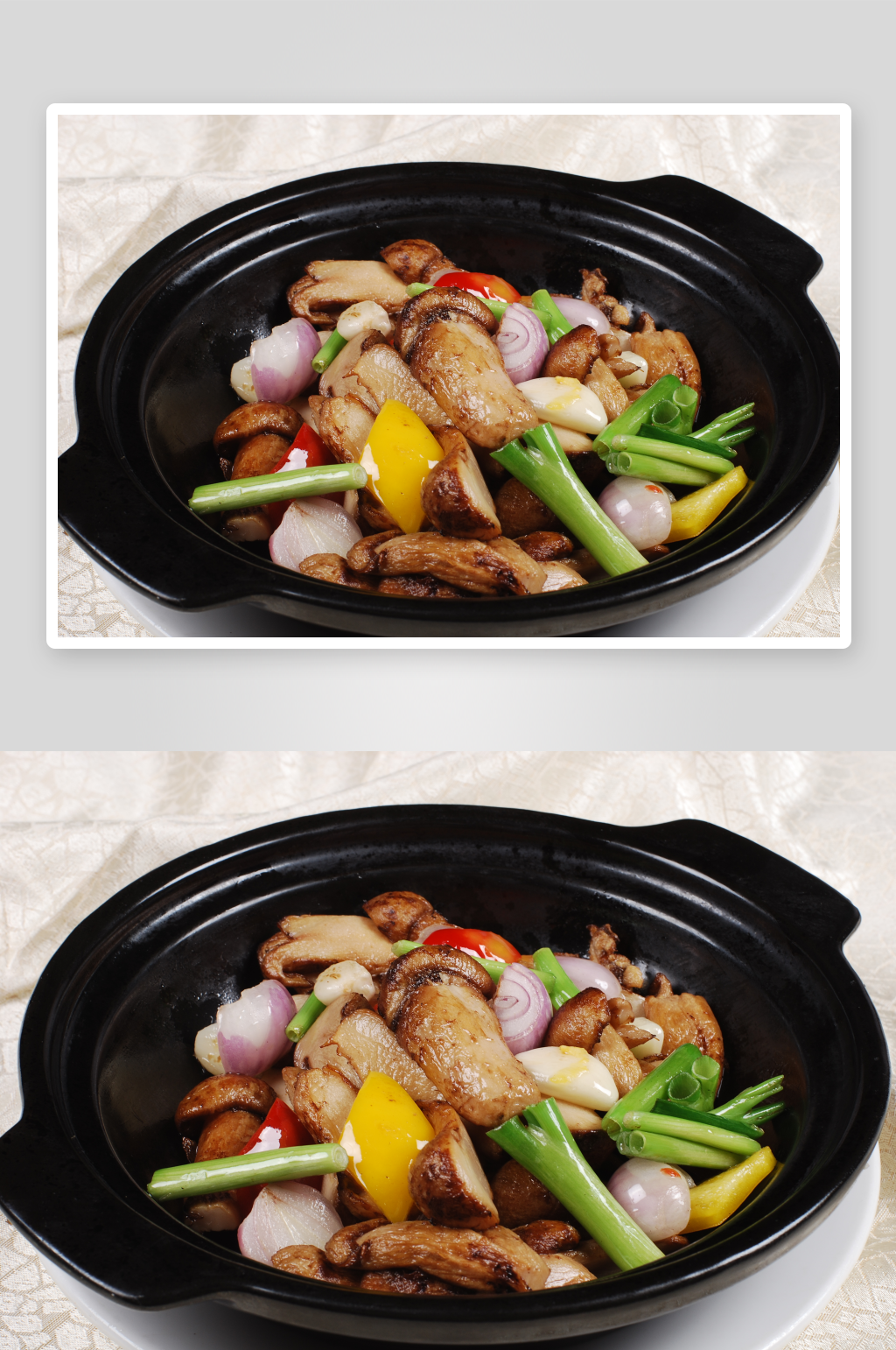 砂锅啫牛肝菌高清摄影图素材