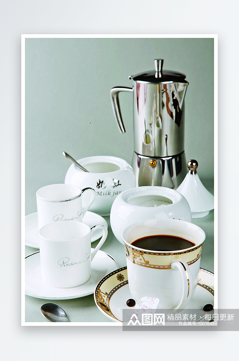 极品蓝山咖啡壶美食高清摄影图素材