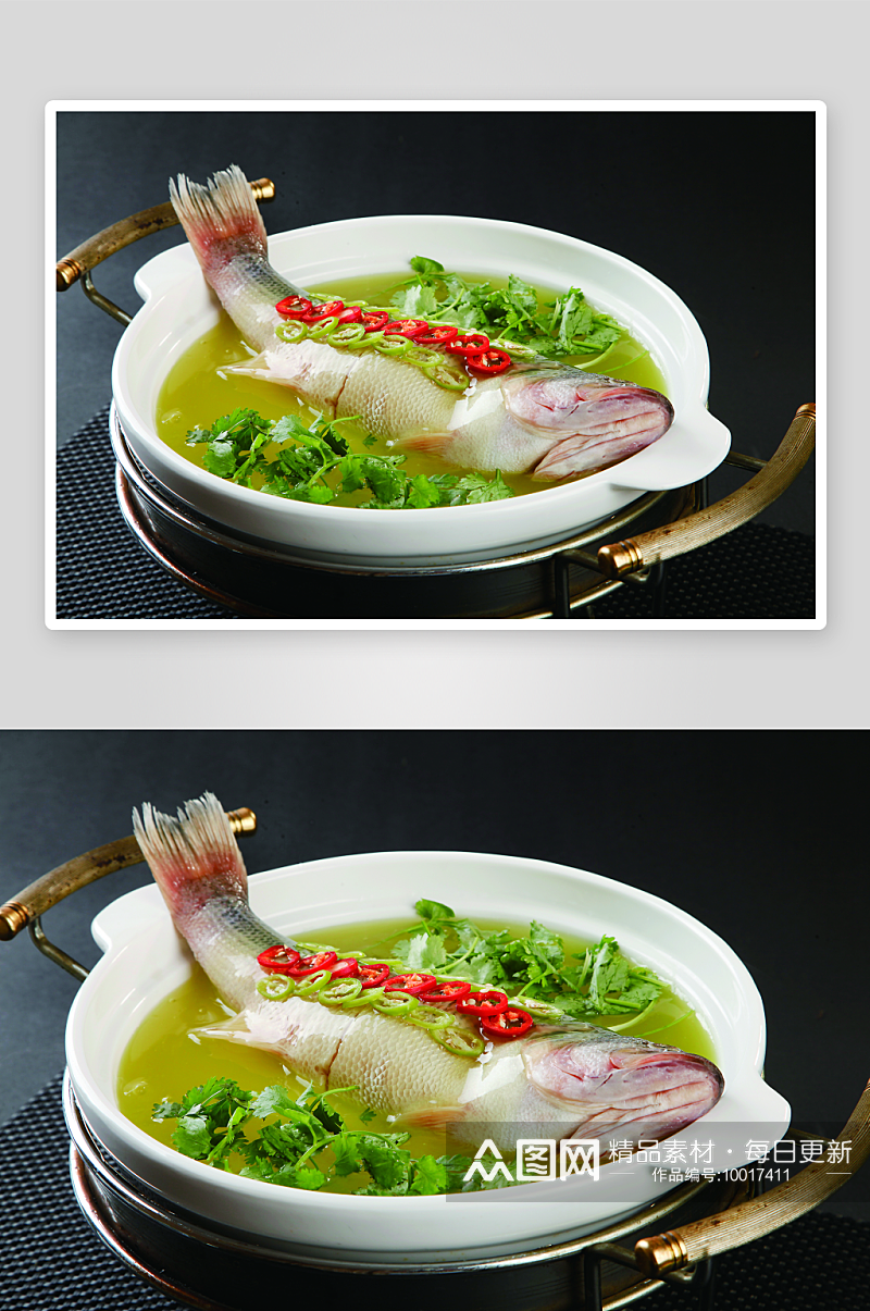 明炉醋椒鱼美食高清摄影图素材