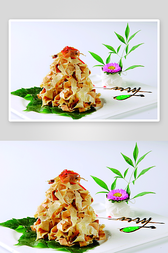 鱼香锅巴皮2美食高清摄影图