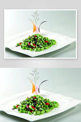 橄榄四季豆2美食高清摄影图